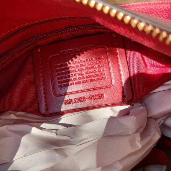 🔥🔥Rare NWOT Coach Skylar Small Satchel Crossbody Hobo Deep Scarlet/IM❤️❤️🌹 - Picture 7 of 8